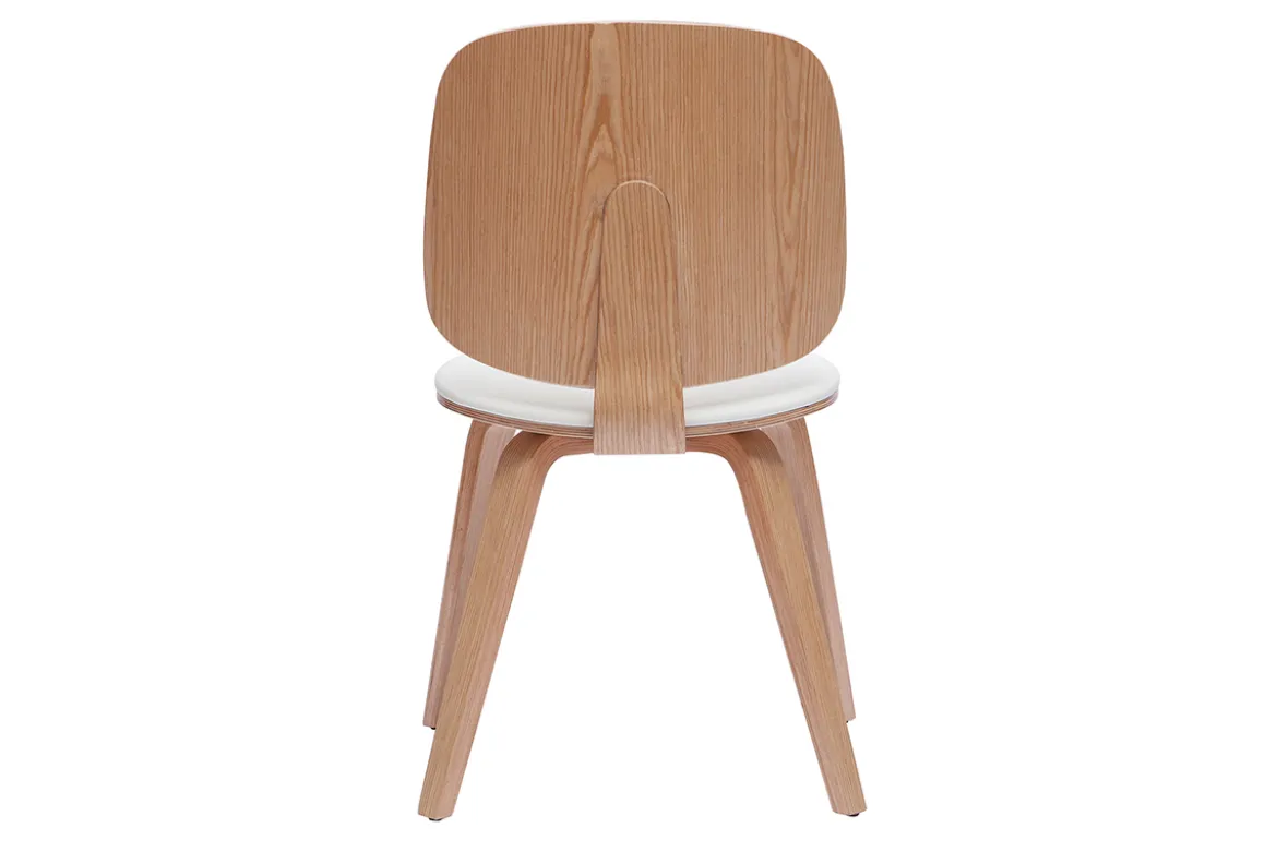 Chaises scandinaves en bois clair et blanc (lot de 2) BECK