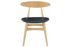 Chaises scandinaves en bois clair et noir (lot de 2) WALFORD