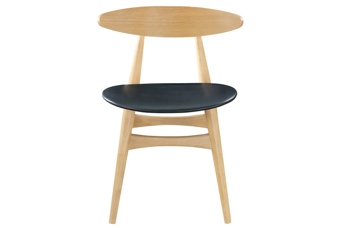 Chaises scandinaves en bois clair et noir (lot de 2) WALFORD