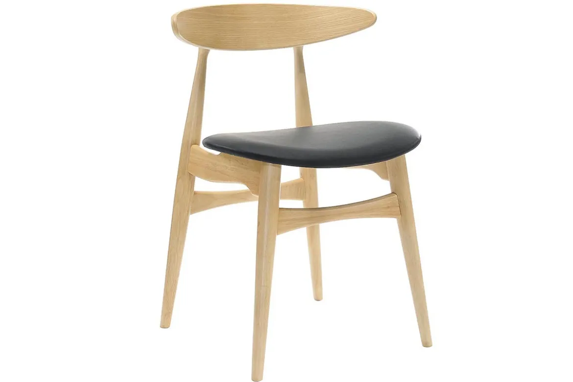 Chaises scandinaves en bois clair et noir (lot de 2) WALFORD