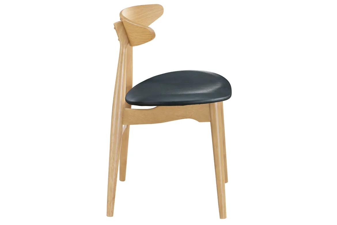 Chaises scandinaves en bois clair et noir (lot de 2) WALFORD