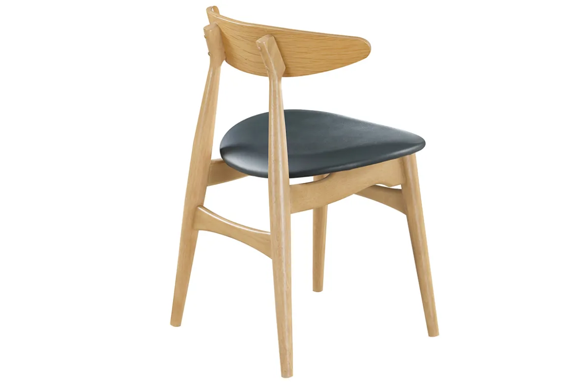 Chaises scandinaves en bois clair et noir (lot de 2) WALFORD