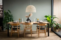 Chaises scandinaves en bois clair et noir (lot de 2) WALFORD