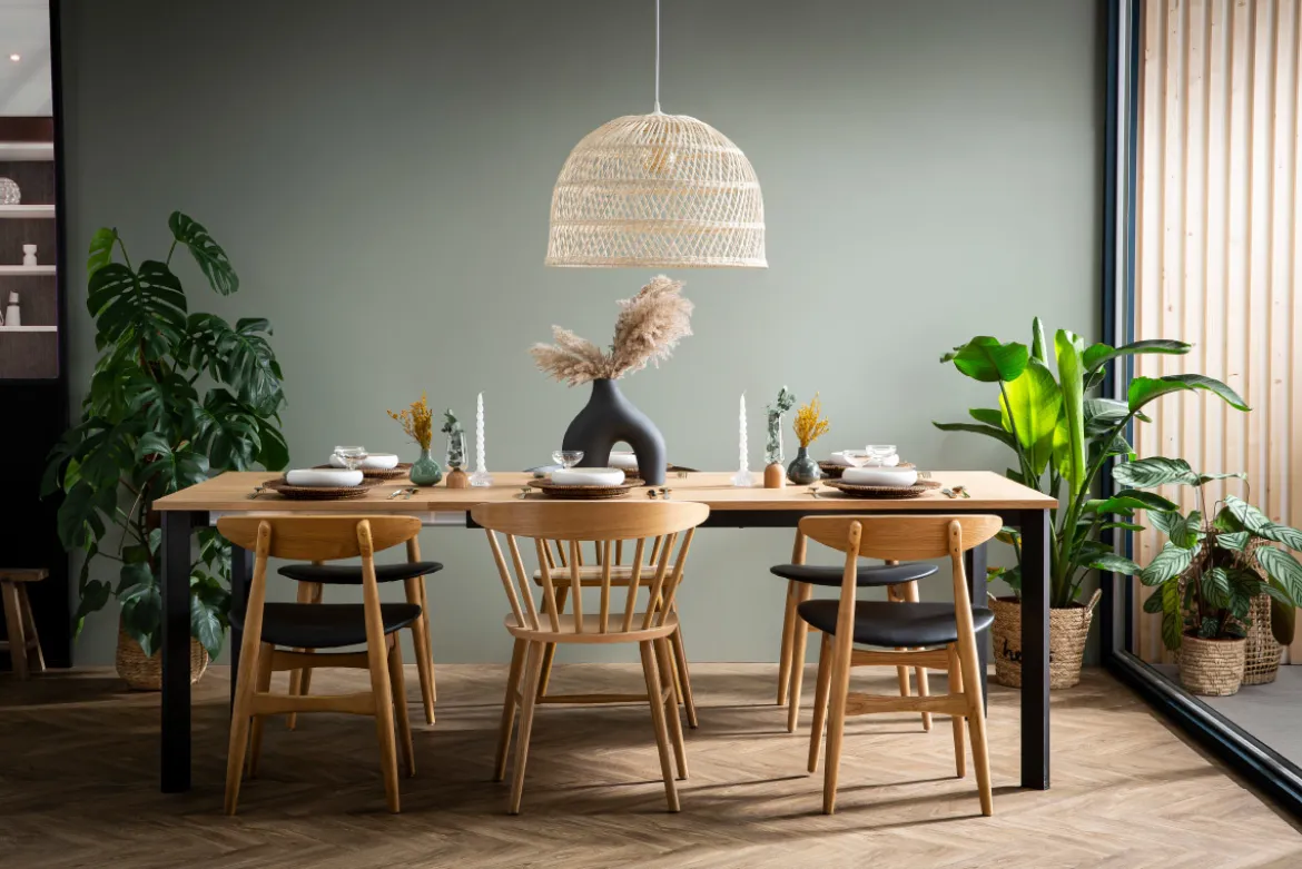 Chaises scandinaves en bois clair et noir (lot de 2) WALFORD
