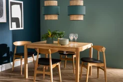 Chaises scandinaves en bois clair et noir (lot de 2) WALFORD