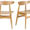 Chaises scandinaves en bois clair frêne (lot de 2) WALFORD