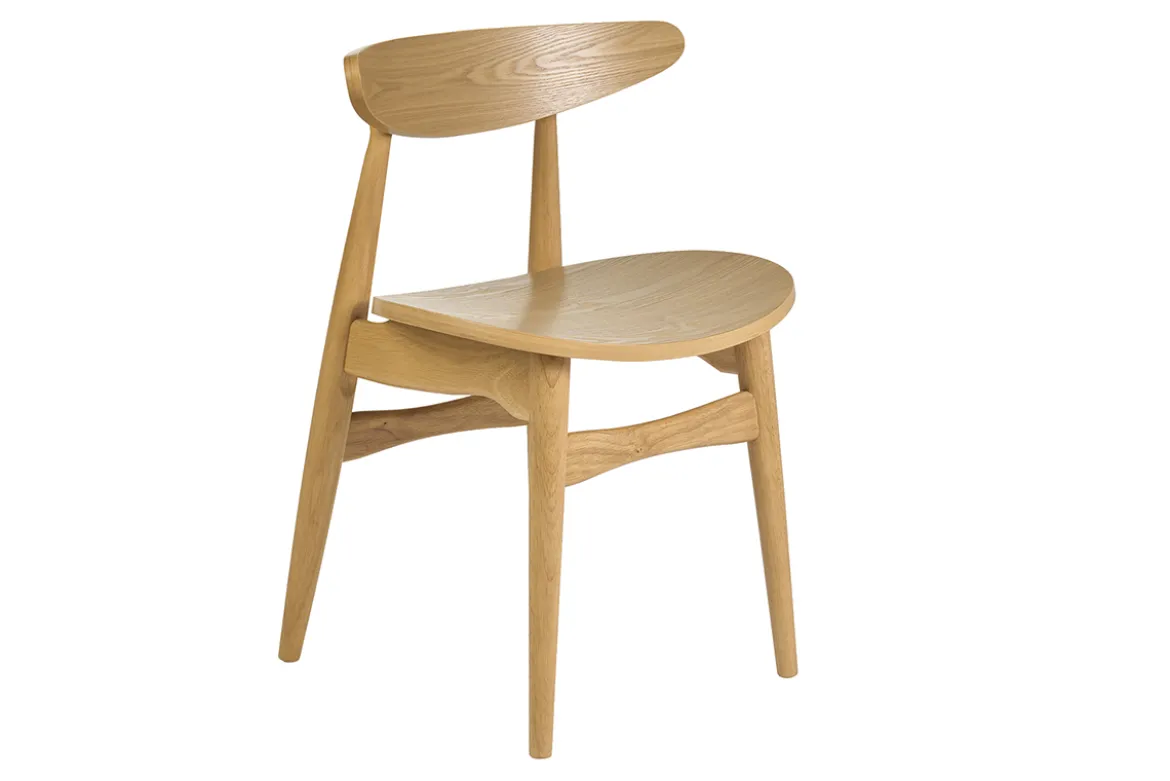 Chaises scandinaves en bois clair frêne (lot de 2) WALFORD