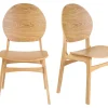 Chaises scandinaves en bois clair (lot de 2) ELTON