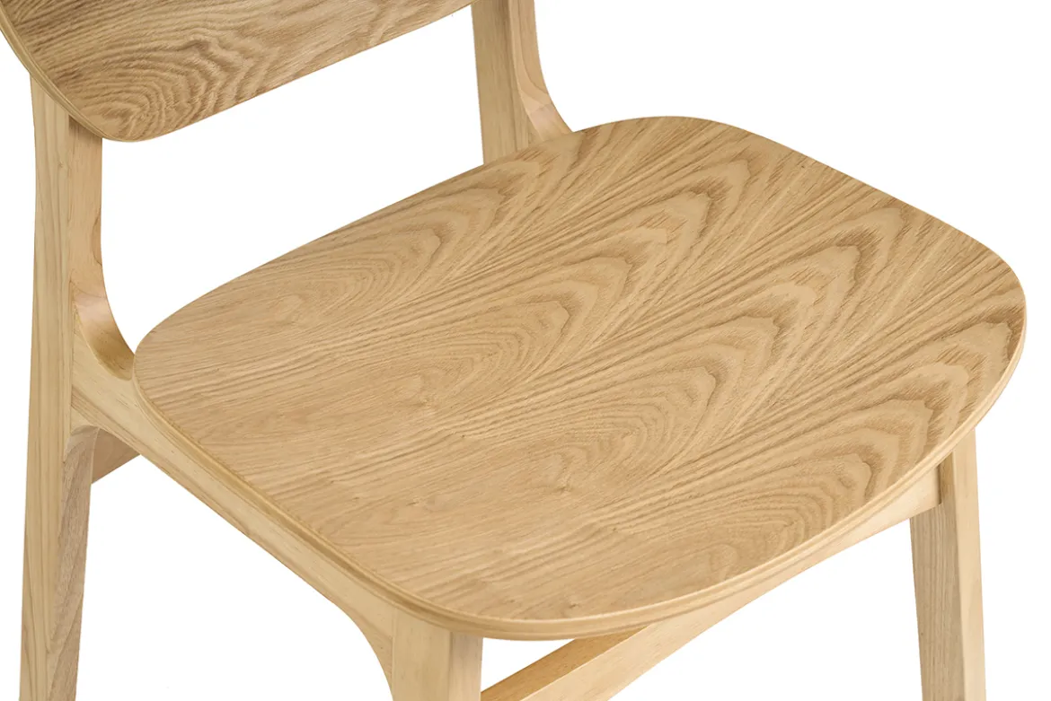Chaises scandinaves en bois clair (lot de 2) ELTON