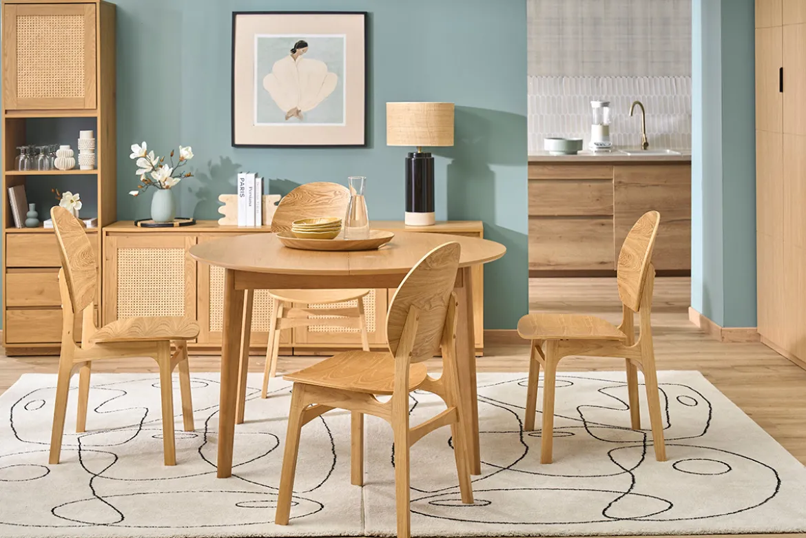 Chaises scandinaves en bois clair (lot de 2) ELTON