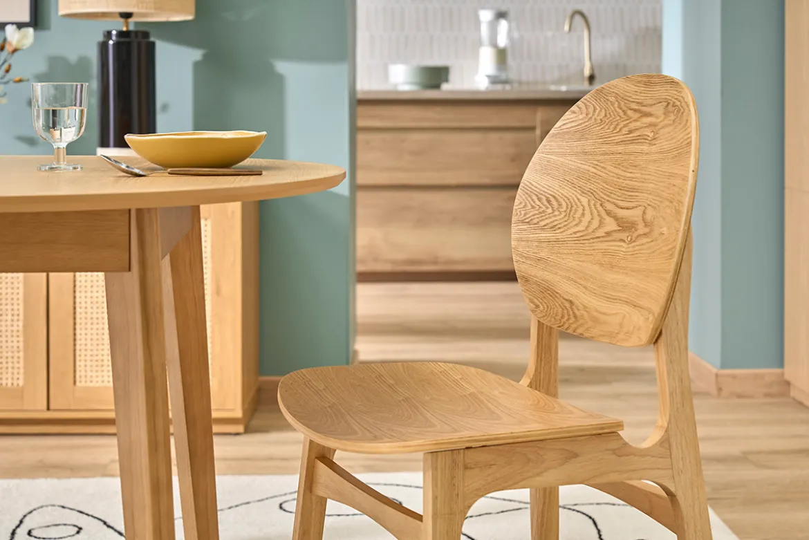 Chaises scandinaves en bois clair (lot de 2) ELTON