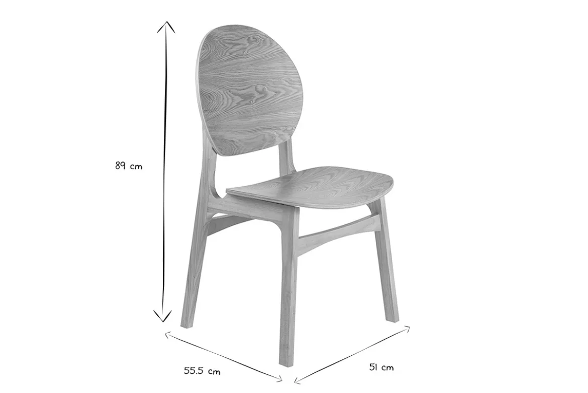 Chaises scandinaves en bois clair (lot de 2) ELTON