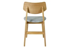 Chaises scandinaves en bois clair et tissu vert céladon (lot de 2) ELION
