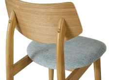 Chaises scandinaves en bois clair et tissu vert céladon (lot de 2) ELION
