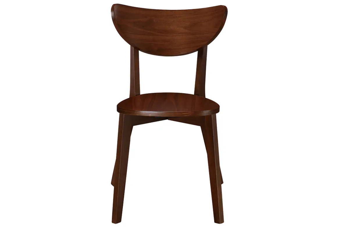 Chaises scandinaves en bois foncé noyer (lot de 2) LEENA