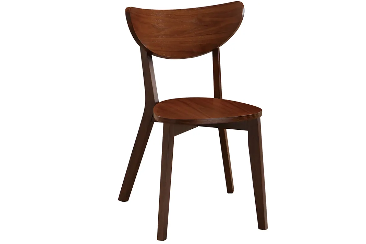 Chaises scandinaves en bois foncé noyer (lot de 2) LEENA