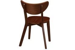 Chaises scandinaves en bois foncé noyer (lot de 2) LEENA