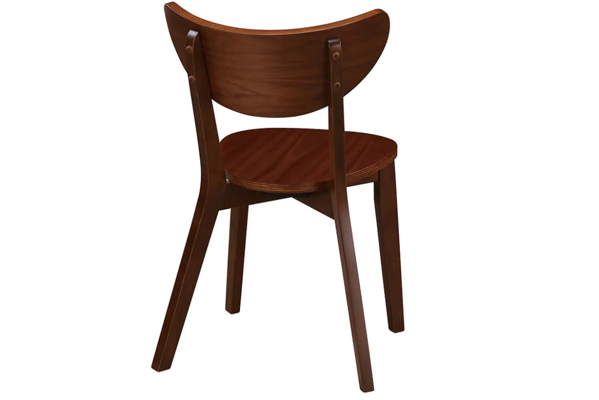 Chaises scandinaves en bois foncé noyer (lot de 2) LEENA