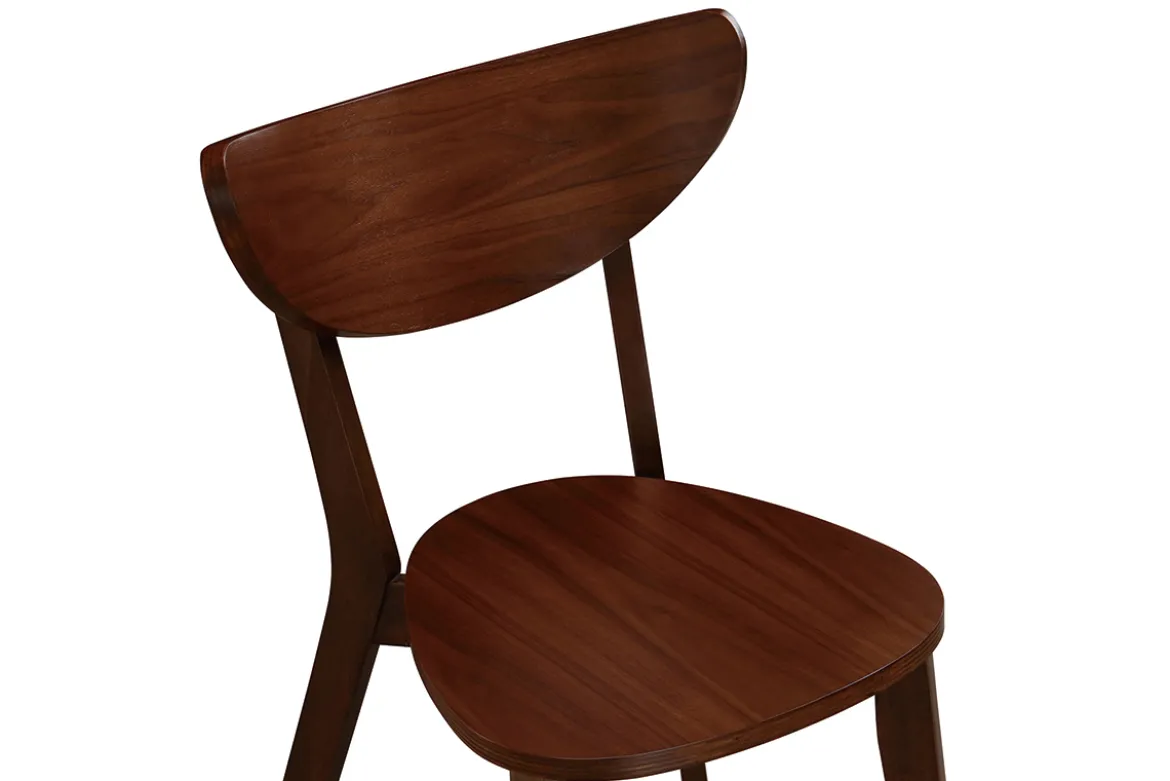 Chaises scandinaves en bois foncé noyer (lot de 2) LEENA