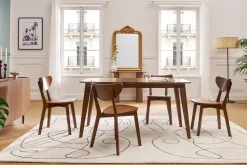 Chaises scandinaves en bois foncé noyer (lot de 2) LEENA