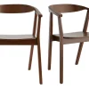 Chaises scandinaves en bois foncé (lot de 2) BAHIA