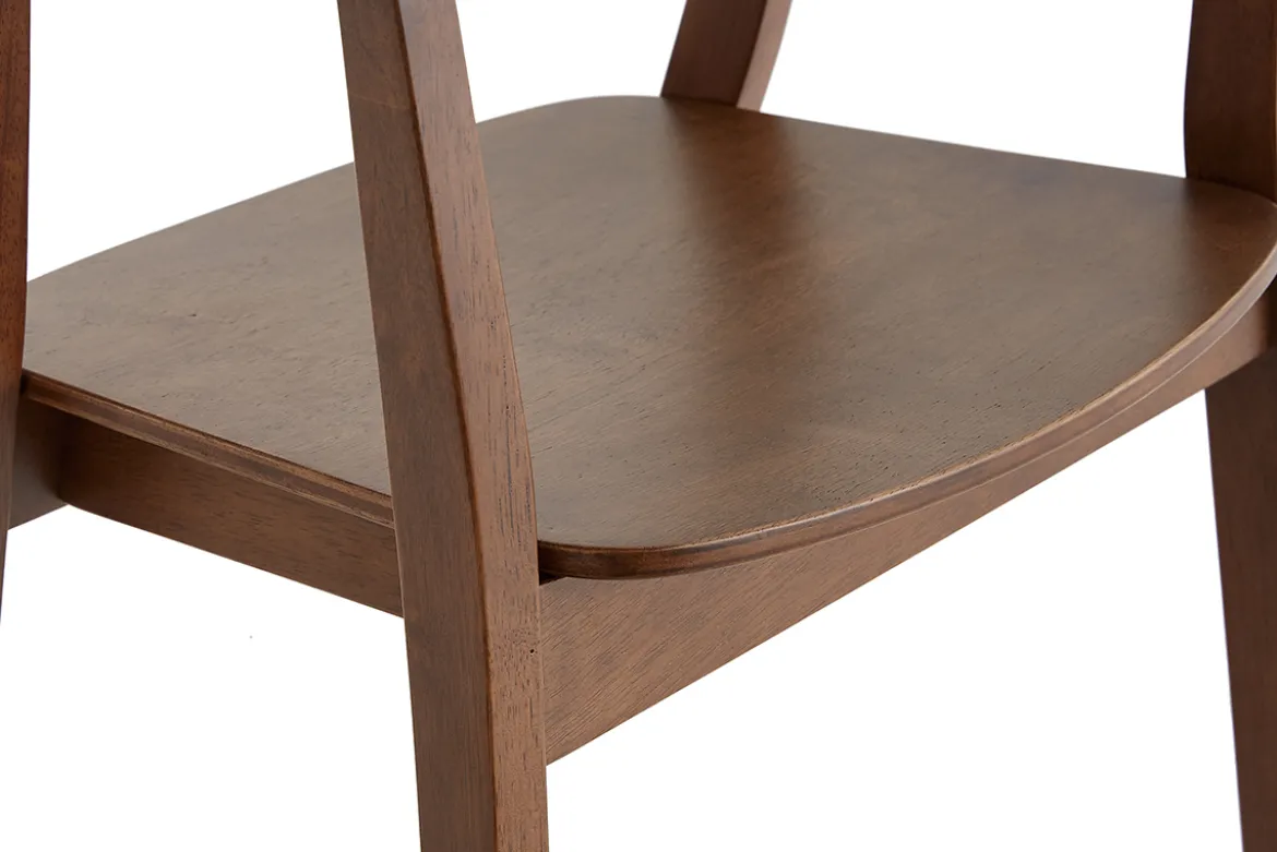 Chaises scandinaves en bois foncé (lot de 2) BAHIA