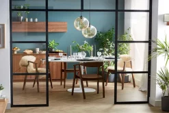 Chaises scandinaves en bois foncé (lot de 2) BAHIA