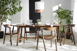 Chaises scandinaves en bois foncé (lot de 2) BAHIA