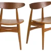 Chaises scandinaves en bois foncé frêne (lot de 2) WALFORD