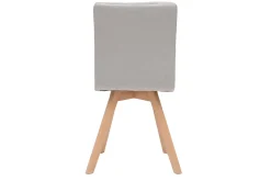 Chaises scandinaves en tissu beige et bois clair (lot de 2) THEA