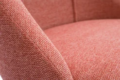 Chaises scandinaves en tissu effet velours texturé terracotta et bois clair (lot de 2) HIGGINS