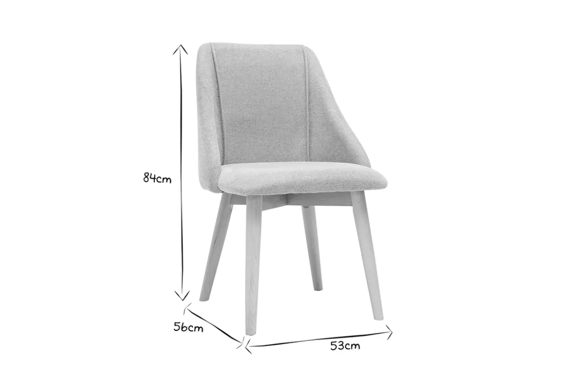 Chaises scandinaves en tissu effet velours texturé terracotta et bois clair (lot de 2) HIGGINS