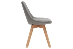 Chaises scandinaves en tissu gris et bois clair (lot de 2) MATILDE