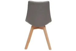 Chaises scandinaves en tissu gris et bois clair (lot de 2) MATILDE