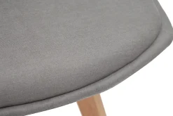 Chaises scandinaves en tissu gris et bois clair (lot de 2) MATILDE