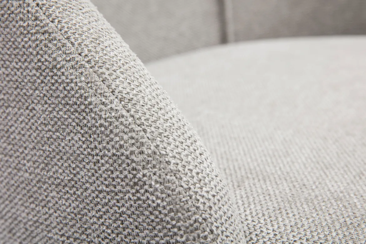 Chaises scandinaves en tissu effet velours texturé gris clair et bois clair (lot de 2) HIGGINS