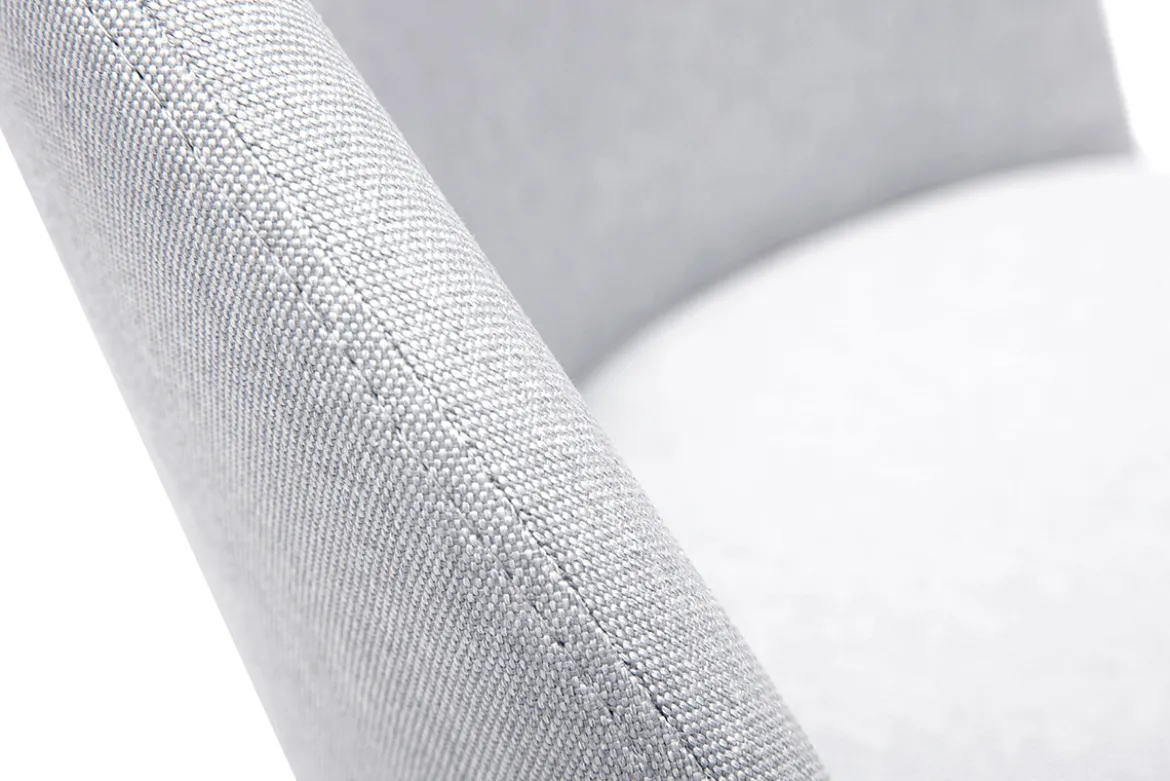 Chaises scandinaves en tissu gris clair et bois clair massif (lot de 2) CELESTE