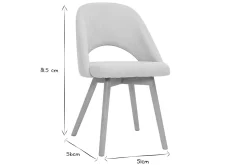 Chaises scandinaves en tissu effet velours texturé beige et bois clair (lot de 2) COSETTE