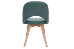 Chaises scandinaves en tissu vert de gris et bois clair (lot de 2) COSETTE