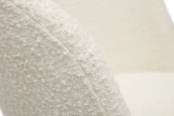 Chaises scandinaves en tissu effet laine bouclée blanc cassé et bois clair massif (lot de 2) VANITY