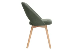Chaises scandinaves en tissu velours côtelé vert kaki et bois clair (lot de 2) COSETTE