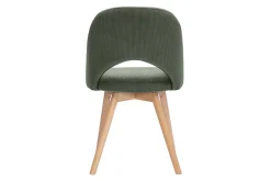 Chaises scandinaves en tissu velours côtelé vert kaki et bois clair (lot de 2) COSETTE