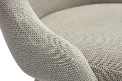 Chaises scandinaves en tissu chenille beige et bois clair (lot de 2) HASTA