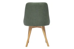 Chaises scandinaves en tissu chenille vert kaki et bois clair (lot de 2) HASTA