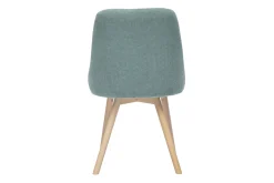 Chaises scandinaves en tissu chenille vert céladon et bois clair (lot de 2) HASTA