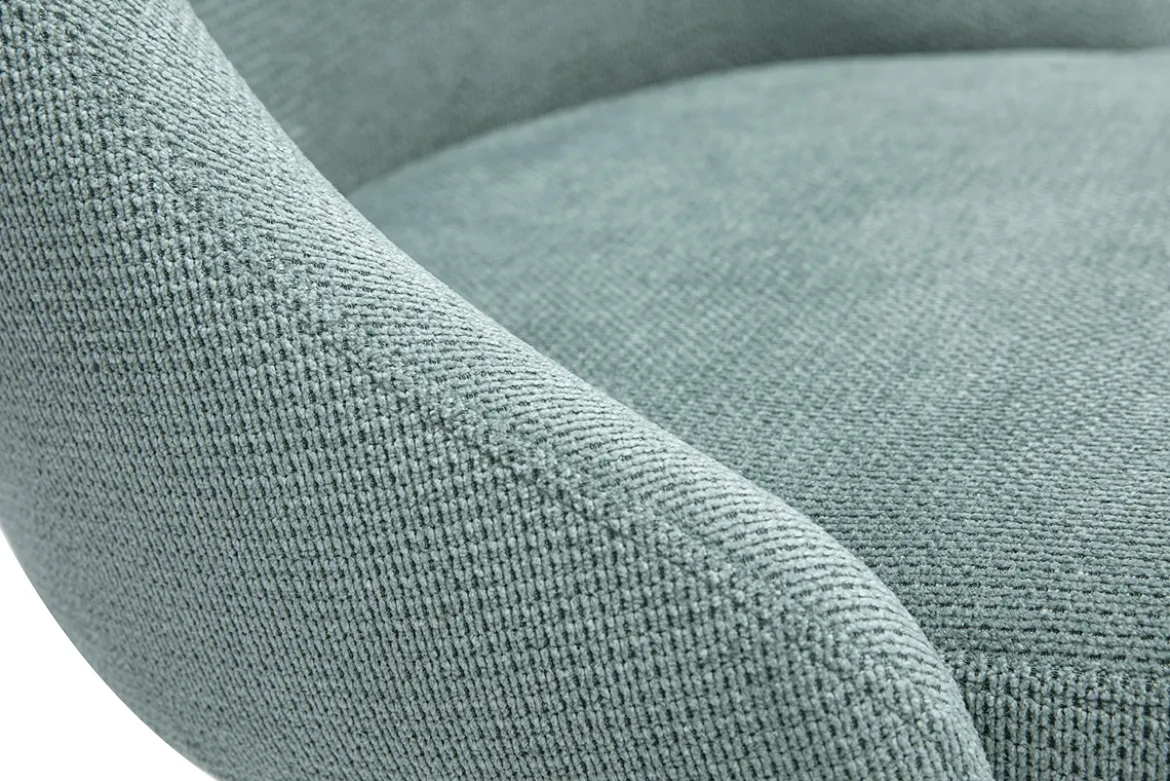 Chaises scandinaves en tissu chenille vert céladon et bois clair (lot de 2) HASTA