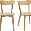 Chaises vintage bois clair chêne (lot de 2) DOVE