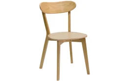 Chaises vintage bois clair chêne (lot de 2) DOVE
