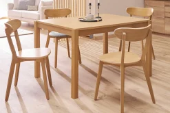 Chaises vintage bois clair chêne (lot de 2) DOVE