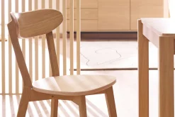 Chaises vintage bois clair chêne (lot de 2) DOVE